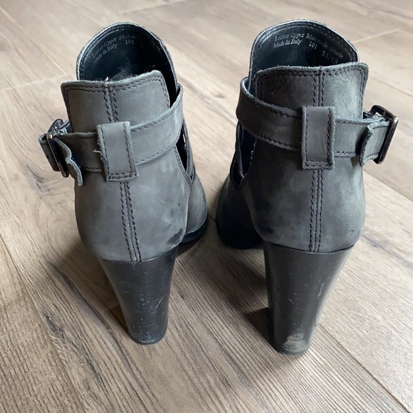 Christian Di Rocco Charcoal Leather Booties - Size 38 - Picture 7 of 7